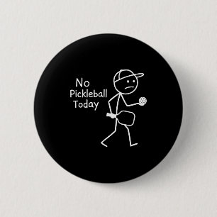 Retro pickleball pickleball sport sad figure boys button