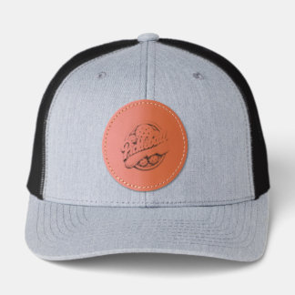 Retro Pickleball shirt vintage gift Leather Patch Hat