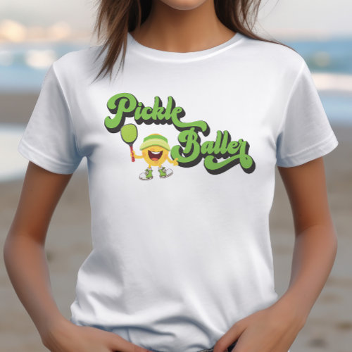 Retro Pickleballer Funny pickleball T_Shirt