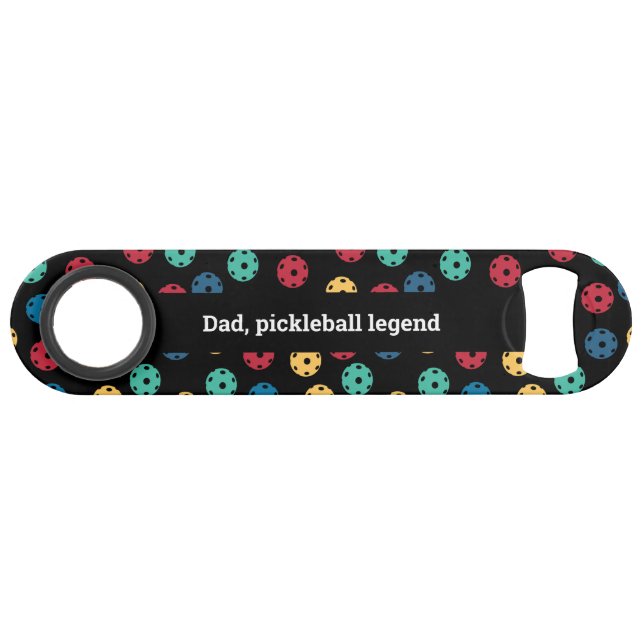  😍 Retro Pickleballs / black Bar Key (Back Horizontal)