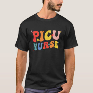Retro Picu Nurse Pediatric Intensive Care Unit Pic T-Shirt