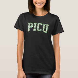 Retro PICU Nurse Shamrock St Patrick Day Pediatric T-Shirt