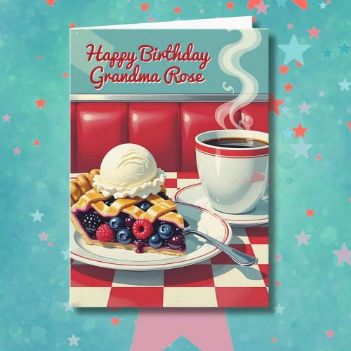 Retro Pie and Coffee | Grandma's Birthday