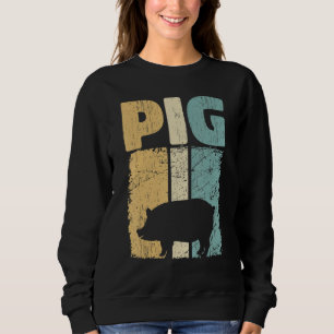 Retro Pig Lover, Cute Farmer, Farming For Men Wome Sweatshirt
