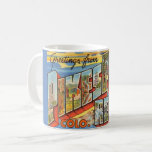 Retro Pikes Peak Colorado Mug<br><div class="desc">Bright,  colorful retro postcard of the Pikes Peak region of Colorado repurposed on a mug.</div>