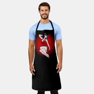 Retro Pin Up Girl Apron Pinup BBQ Apron