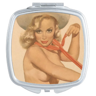 Retro PIN UP GIRL Compact Mirror