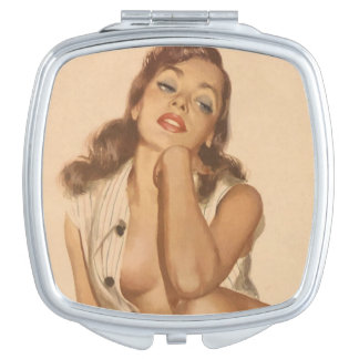 Retro PIN UP GIRL Compact Mirror