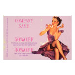 Retro Pin Up Girl Hair Makeup Artist Cosmetologist Flyer at Zazzle
