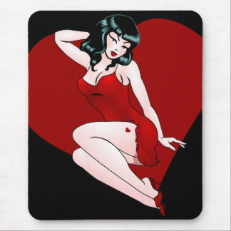 Retro Pin Up Girl Mousepad 50s Pinup Gifts