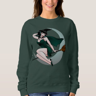 Retro Pin-up Girl Shirt Witchy Halloween Shirt