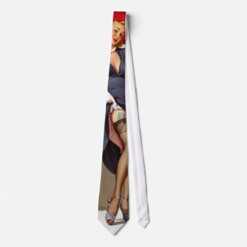 Retro Pin-up Girl Tie by PinUpGallery at Zazzle