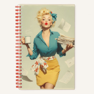 Retro Pin-Up Office Chic Notebook