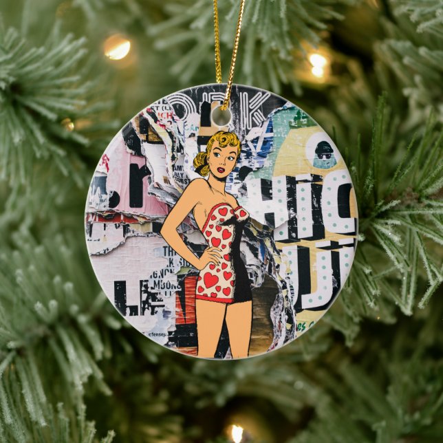 Retro Pin-Up Street Pop Ornament (Tree)