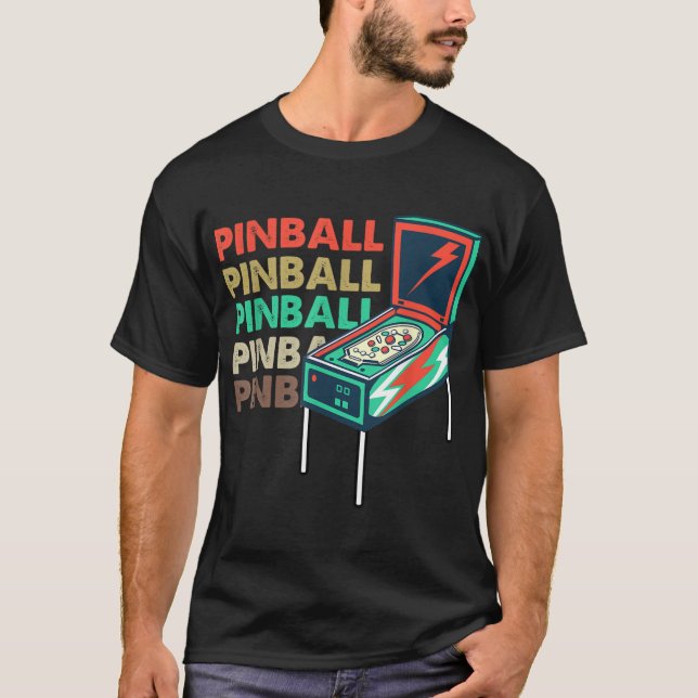 Retro Pinball Machine Retro Pinball Pinball T-Shirt (Front)
