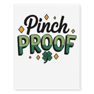 Retro Pinch Proof Groovy Transparent St. Patrick’s Temporary Tattoos