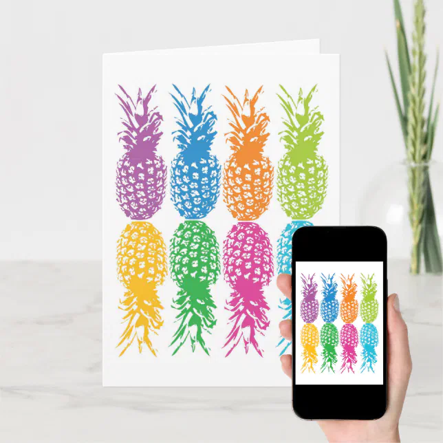 Retro Pineapple Hawaii Greeting Card Zazzle