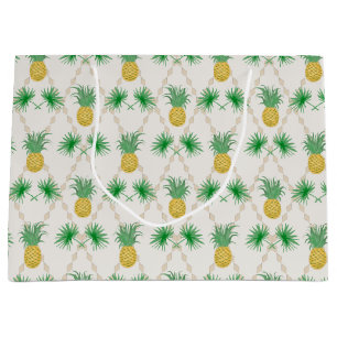Retro, pineapple large gift bag