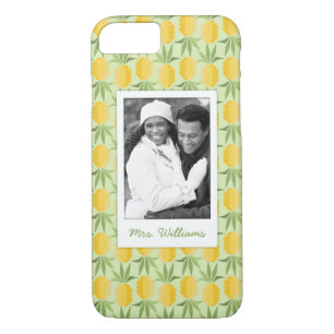 Retro Pineapples Add Your Photo & Name iPhone 8/7 Case