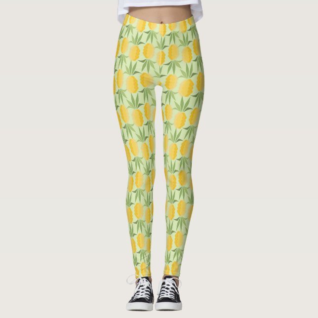 Retro Pineapples Leggings (Front)
