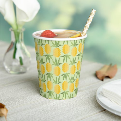 Retro Pineapples Paper Cups