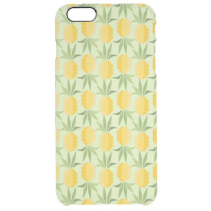 Retro Pineapples Clear iPhone 6 Plus Case