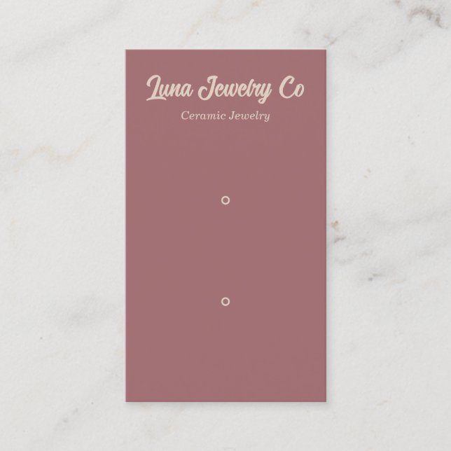Retro Pink 2 Pin Jewelry Business Card (Front)