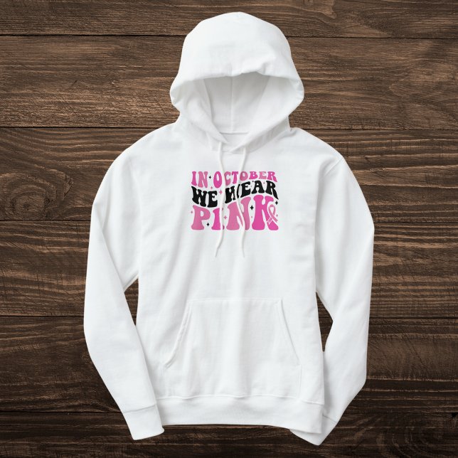 Retro Pink and Black Breast Cancer Awareness Hoodie (Creator Uploaded)