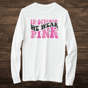 Retro Pink and Black Breast Cancer Awareness T-Shirt