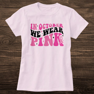 Retro Pink and Black Breast Cancer Awareness T-Shirt
