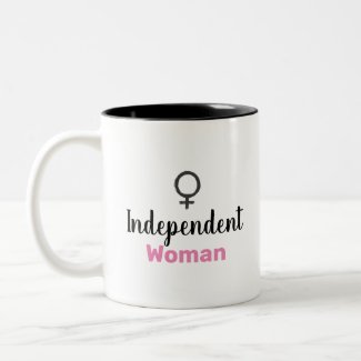 Retro Pink and Black Independent Woman