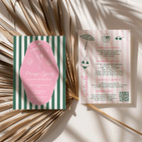 Retro Pink And Green Beverly Hills Bachelorette