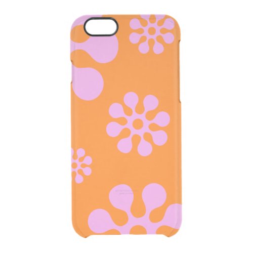 Retro Pink And Orange Flowers Phone Case