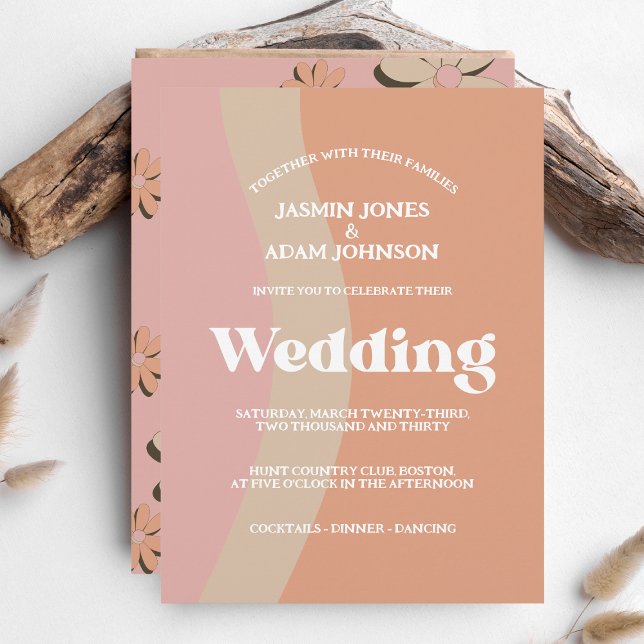 Retro Pink and Orange Groovy Wedding (Creator Uploaded)