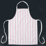 Retro Pink and White Stripes Apron<br><div class="desc">Pink and white stripes bring a retro personality to this apron. The nostalgic stripe motif is stylish and chic. Great for bakeries,  home chefs,  salons,  or personal use! Art and design © 1201AM Design Studio | www.1201am.com</div>