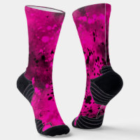 Retro Pink & Black Paint Splatter