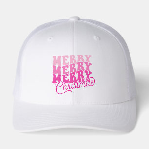 Retro Pink Bold and Monoline Merry Christmas