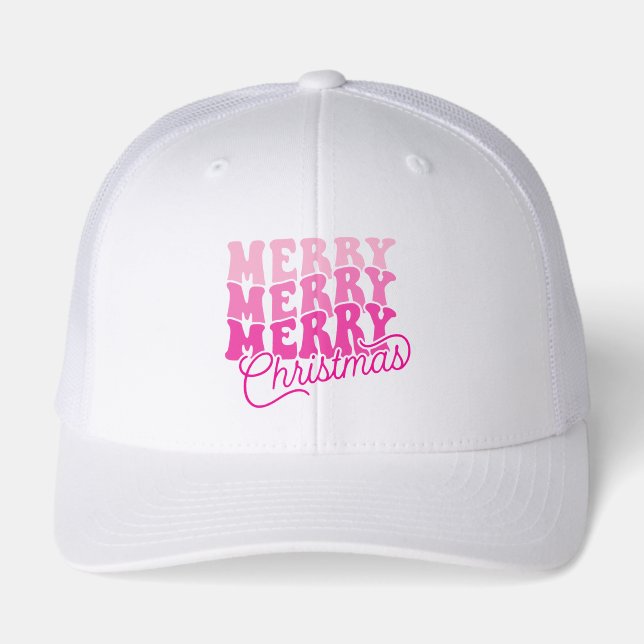 Retro Pink Bold and Monoline Merry Christmas (Front)