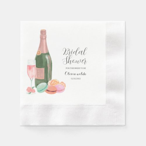 Retro pink bridal shower  napkins