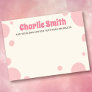 Retro pink bubblegum custom name post-it notes