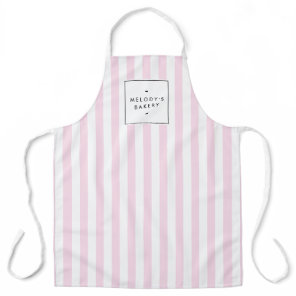Retro Pink Candy Stripes Apron
