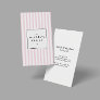 Retro Pink Candy Stripes Bakery Business Card