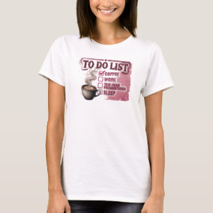 Retro Pink COFFEE WORK TRUE CRIME Style Statement T-Shirt