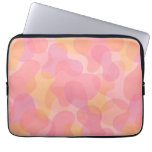 Retro Pink Colors Amorphous Shapes Art Pattern Laptop Sleeve