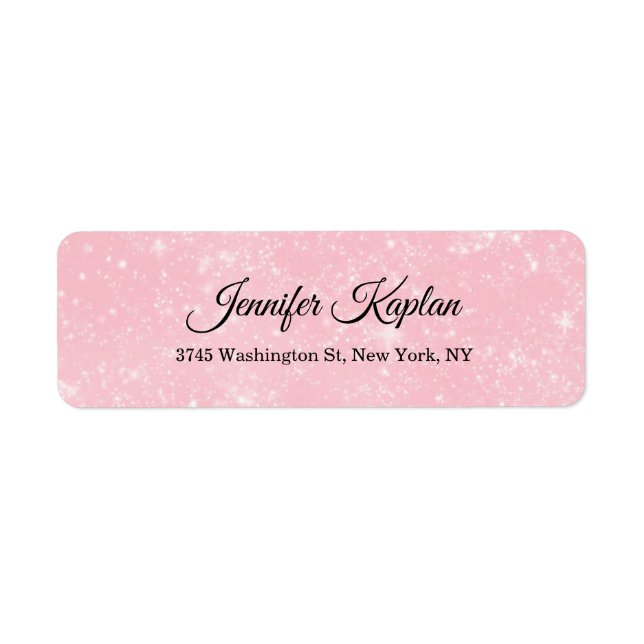 Retro Pink Creative Minimalist Professional Label (Front)