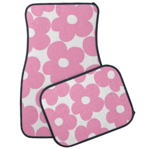 Retro Pink Daisies #1 #decor #art  Car Floor Mat