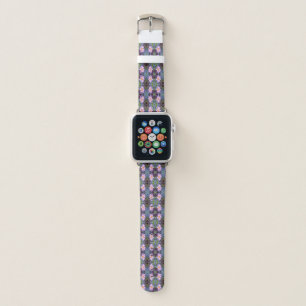 Retro Pink Daisy Flower Pattern Apple Watch Band