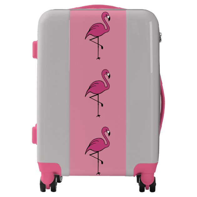 large flamingo suitcase