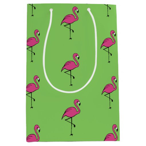 Retro Pink Flamingo Gift Bag | Zazzle