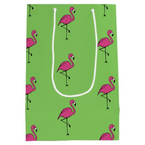 Retro Pink Flamingo Gift Bag | Zazzle